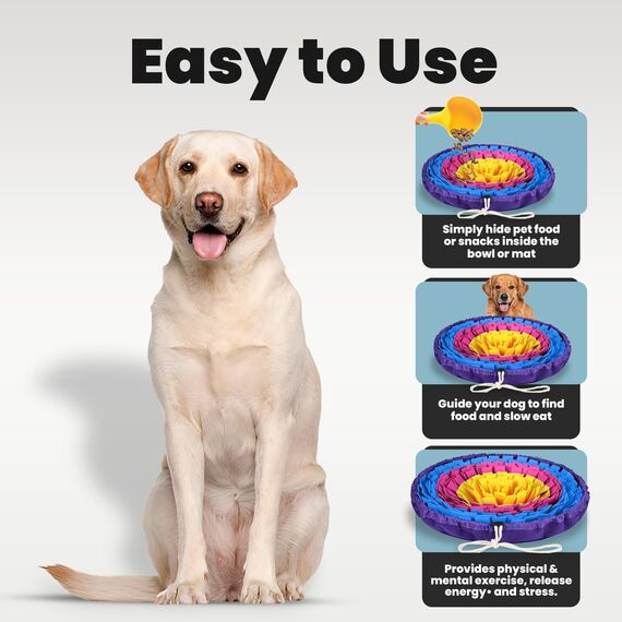 PET ARENA Schnüffelteppich Hund - Schnüffelmatte zur Förderung Beste Materialien - extrem widerstandsfähiges Intelligenzspielzeug für Hunde - größenverstellbar und waschbar