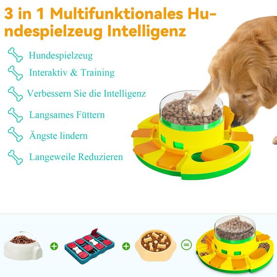 Dufuso Hundespielzeug Intelligenz, Hunde intelligenzspielzeug für Hunde Große/mittlere/Kleine Hunde Spielzeug intelligent-Stufe 2 (mittel)