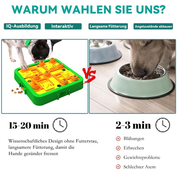 Dufuso Hundespielzeug Intelligenz, Intelligenzspielzeug für Hunde Große/mittlere/Kleine Hunde Spielzeug intelligent Hund intelligenzspielzeug-Stufe 3 (schwierig)