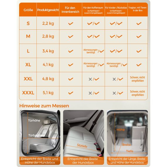 Feandrea Hundebox faltbar, Transportbox Hund, L, Hundetasche, Oxford-Gewebe, Netzstoff, atmungsaktiv tragbar transportabel, Metallrahmen, mit Griffen, Taschen, 70 x 52 x 52 cm, grau PDC70GY
