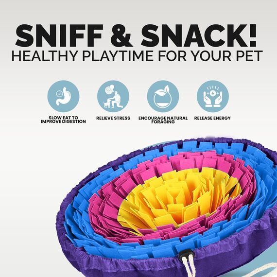PET ARENA Schnüffelteppich Hund - Schnüffelmatte zur Förderung Beste Materialien - extrem widerstandsfähiges Intelligenzspielzeug für Hunde - größenverstellbar und waschbar
