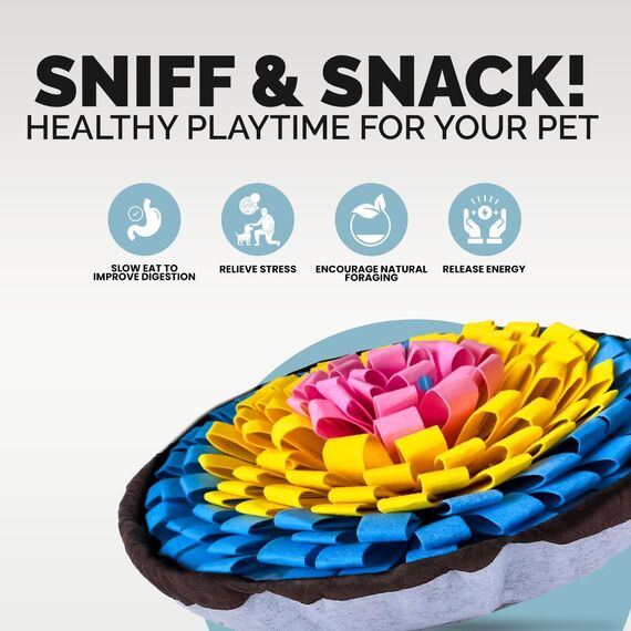 PET ARENA Schnüffelteppich Hund - Schnüffelmatte zur Förderung Beste Materialien - extrem widerstandsfähiges Intelligenzspielzeug für Hunde - größenverstellbar und waschbar
