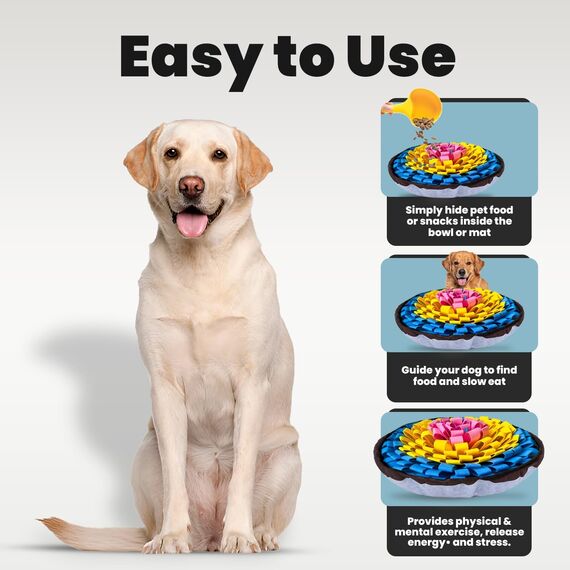 PET ARENA Schnüffelteppich Hund - Schnüffelmatte zur Förderung Beste Materialien - extrem widerstandsfähiges Intelligenzspielzeug für Hunde - größenverstellbar und waschbar