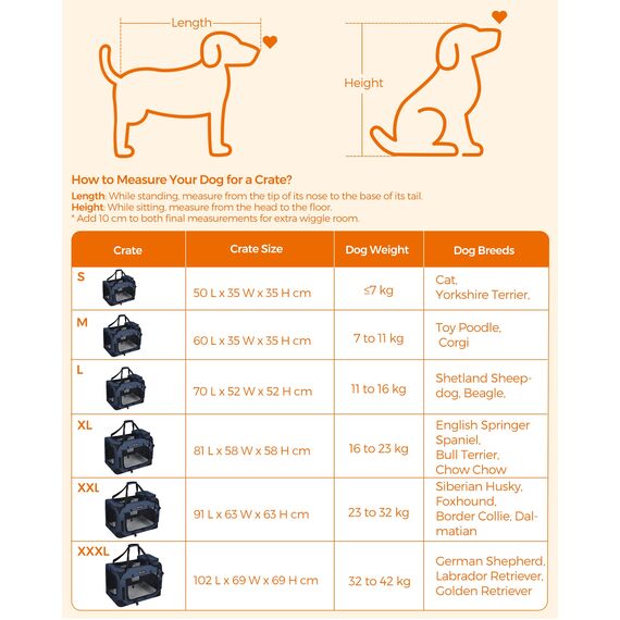 Feandrea Hundebox faltbar, Transportbox Hund, XXL, Hundetasche, Oxford-Gewebe, Netzstoff, atmungsaktiv tragbar transportabel, Metallrahmen, mit Griffen, Taschen, 91 x 63 x 63 cm, dunkelblau PDC90Z