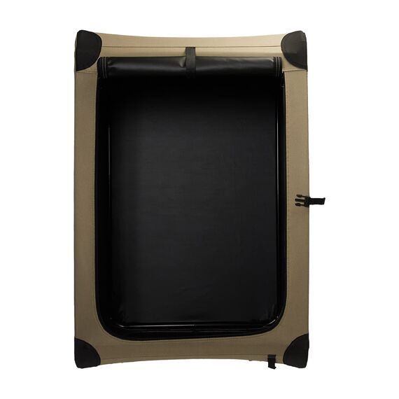 Amazon Basics Hundekäfig, weich, faltbar, 91 x 61 x 61 cm, Hellbraun