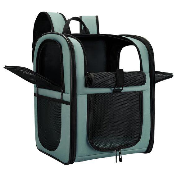 apollo walker HundeRucksack und KatzenRucksack für Kleine Haustiere(Belastbarkeit 2-15kg) - Gepolsterter Rückenstütze Hundetasche Atmungsaktiver Netz-Tierrucksack für Wandern, Reisen, Outdoor Blau