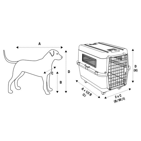 Karlie Flugzeugbox Nomad L: 90 cm B: 60 cm H: 68 cm XL < 38,00 kg
