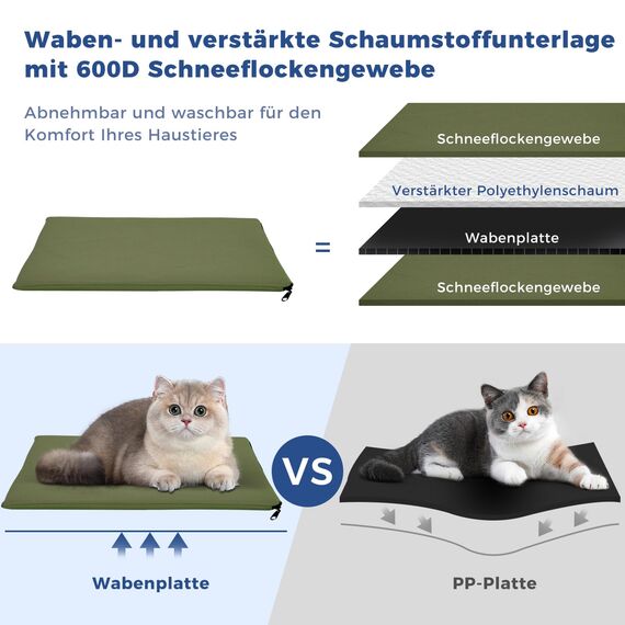 apollo walker HundeRucksack und KatzenRucksack für Kleine Haustiere(Belastbarkeit 2-15kg) - Gepolsterter Rückenstütze Hundetasche Atmungsaktiver Netz-Tierrucksack für Wandern, Reisen, Grün