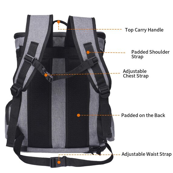 Morpilot Katzenrucksack, Hunderucksack für Katzen und Hunde Welpen, Atmungsaktive und Faltbare Haustier Rucksack mit Transparentes Fenster und Anti-offener Reißverschluss
