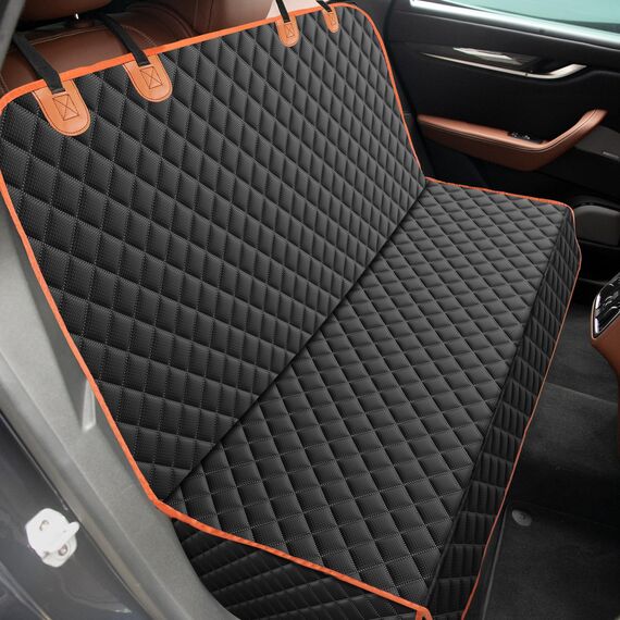JOEJOY Hundedecke Auto Rückbank, Hundeschutz Auto Rückbank Kratzfeste und Wasserabweisende, Autoschondecke Hund Rücksitz, Rücksitzschoner Hund, 137 x 120 cm Schwarz