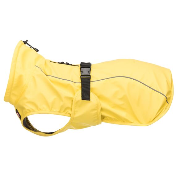 TRIXIE Regenmantel Vimy für Hunde gelb M - Bauchumfang: 48 - 73 cm – Hunde-Regenjacke mit reflektierenden Elementen für mehr Sichtbarkeit im Dunkeln – bequem & verstellbar - 67975