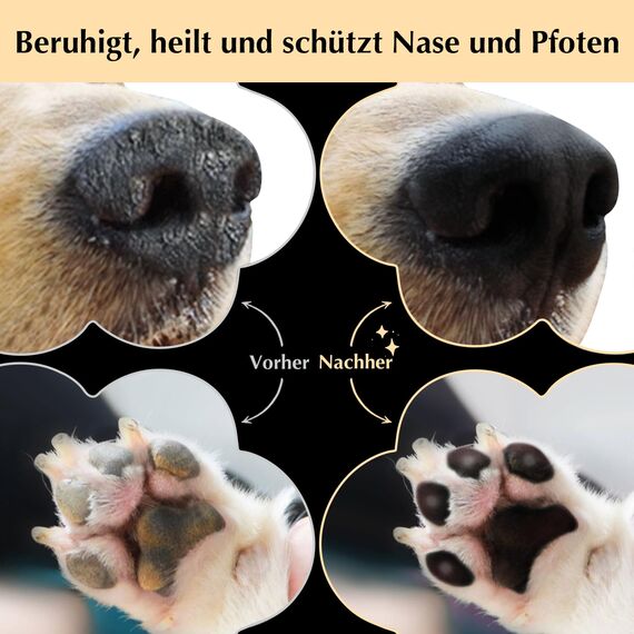 Tinioey Pfotenbalsam Hund 30g x 2 - heilt, repariert und regeneriert trockene, rissige & beschädigte Pfoten, Pfotenpflege Pfotenschutz Hund, Hundepfoten Balsam, Hundezubehör, Hunde Geschenke