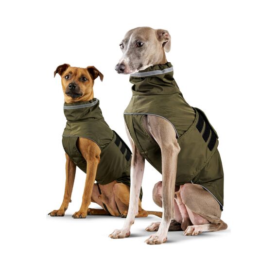 ZAUBERPFOTE® Hunderegenmantel London I Mit extra langem YKK® Reißverschluss für Halsband & Geschirr I Für kleine, mittlere & große Hunde I Wasserdicht & Maschinenwaschbar I Regenmantel für Hunde (55)