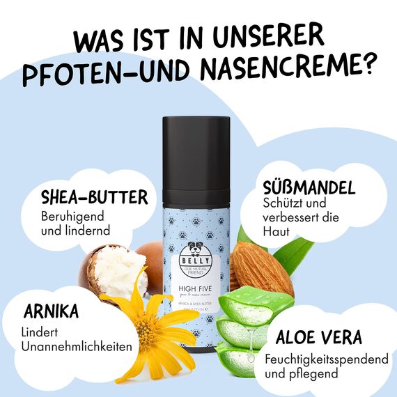 Belly® Pfotenbalsam Hund -50ml- Pfotenpflege für Hunde im Winter - Pfotenbalsam für Hunde bei Schnee, EIS & Streusalz - Hundepfoten Balsam - Pfotenpflege Hund