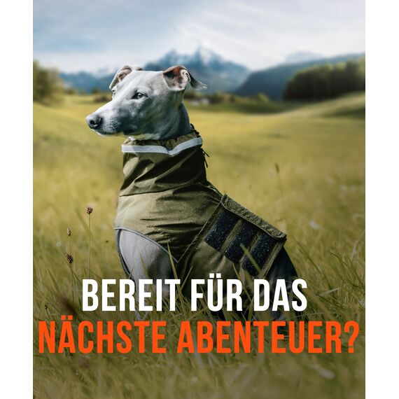 ZAUBERPFOTE® Hunderegenmantel London I Mit extra langem YKK® Reißverschluss für Halsband & Geschirr I Für kleine, mittlere & große Hunde I Wasserdicht & Maschinenwaschbar I Regenmantel für Hunde (55)
