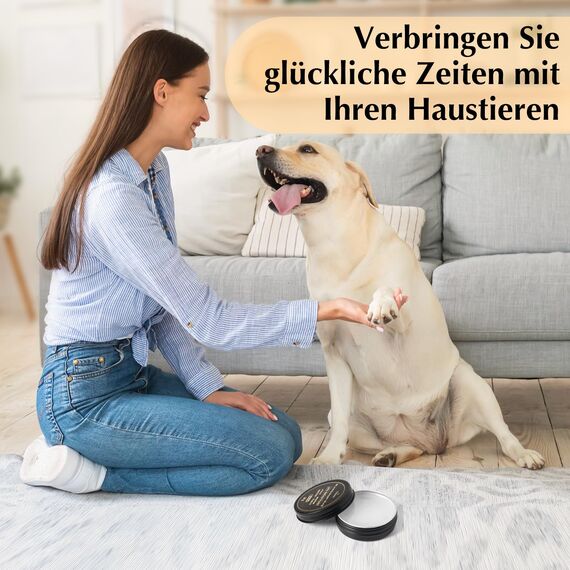 Tinioey Pfotenbalsam Hund 30g x 2 - heilt, repariert und regeneriert trockene, rissige & beschädigte Pfoten, Pfotenpflege Pfotenschutz Hund, Hundepfoten Balsam, Hundezubehör, Hunde Geschenke