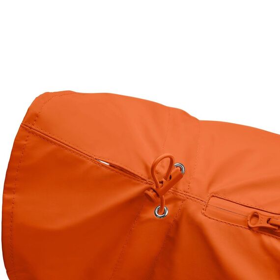 Hunter Hunde-Regenmantel Milford, Farbe: orange, ergonomische Passform für optimalen Schutz, individuell verstellbar, Reißverschluss für Geschirrträger, pflegeleicht & waschbar bei 30 °C, Größe: 55