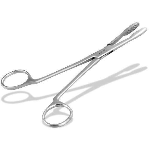 Zupfzange für Hundeohren Haarzange Hunde Haarzupfzange Tierhaar-Entferner Edelstahl Rostfrei mit Innenzahnung ohne Sperre in Profi-Qualität (14 cm)