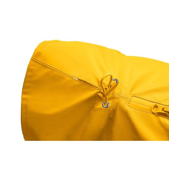 Hunter Hunde-Regenmantel Milford, Farbe: gelb, ergonomische Passform für optimalen Schutz, individuell verstellbar, Reißverschluss für Geschirrträger, pflegeleicht & waschbar bei 30 °C, Größe: 65
