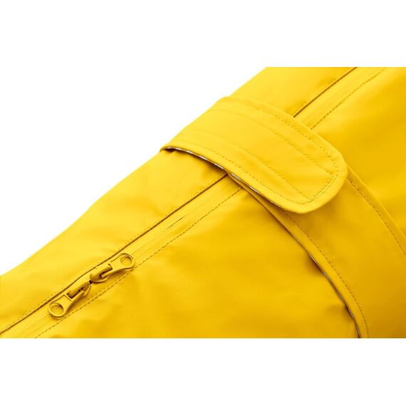 Hunter Hunde-Regenmantel Milford, Farbe: gelb, ergonomische Passform für optimalen Schutz, individuell verstellbar, Reißverschluss für Geschirrträger, pflegeleicht & waschbar bei 30 °C, Größe: 50