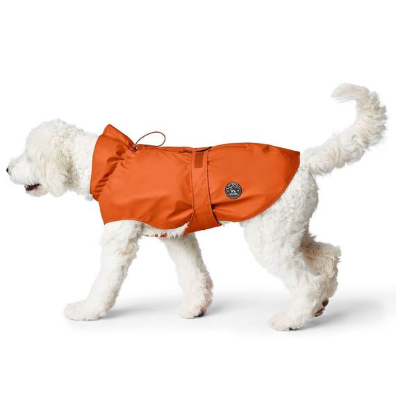 Hunter Hunde-Regenmantel Milford, Farbe: orange, ergonomische Passform für optimalen Schutz, individuell verstellbar, Reißverschluss für Geschirrträger, pflegeleicht & waschbar bei 30 °C, Größe: 55