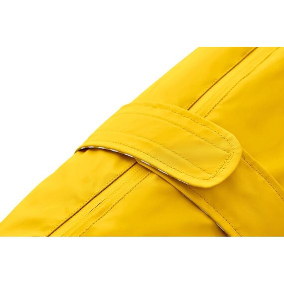 Hunter Hunde-Regenmantel Milford, Farbe: gelb, ergonomische Passform für optimalen Schutz, individuell verstellbar, Reißverschluss für Geschirrträger, pflegeleicht & waschbar bei 30 °C, Größe: 65