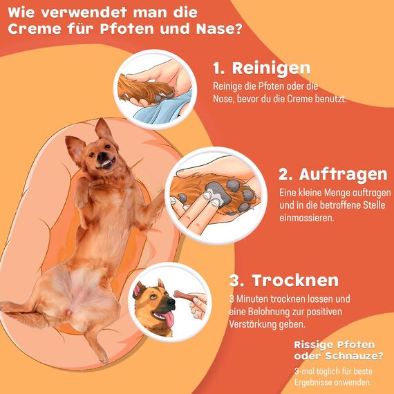 Droolings Pfotenbalsam Hund und Katzen 100% Natürlicher Balsam für Nase und Pfotenpflege 60 ml