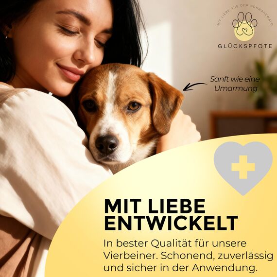 GLÜCKSPFOTE® Pfotenbalsam Stick für Hund Katze [Testsieger] |100% Natürlich gegen trockene rissige Pfoten | Pfotenpflege mit Bienenwachs ideal als Pfotenschutz für Sommer Winter f. Hunde Katzen.