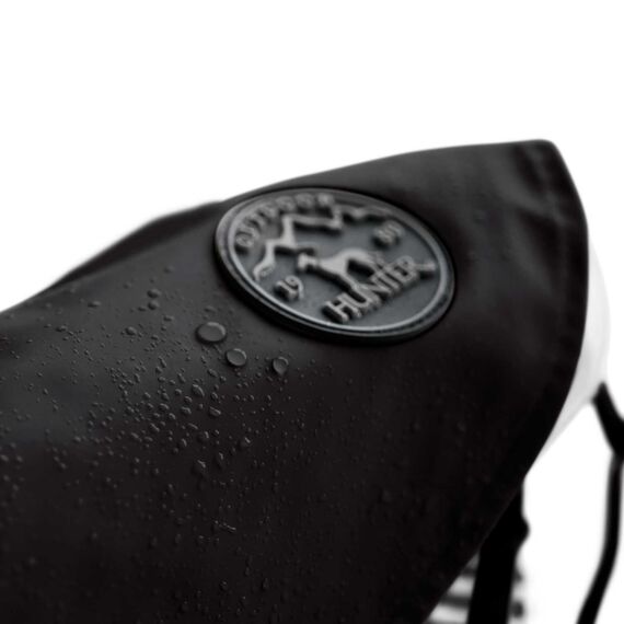 Hunter Hunde-Regenmantel Milford, Farbe: schwarz, ergonomische Passform für optimalen Schutz, individuell verstellbar, Reißverschluss für Geschirrträger, pflegeleicht & waschbar bei 30 °C, Größe: 25
