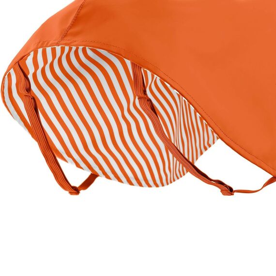 Hunter Hunde-Regenmantel Milford, Farbe: orange, ergonomische Passform für optimalen Schutz, individuell verstellbar, Reißverschluss für Geschirrträger, pflegeleicht & waschbar bei 30 °C, Größe: 45