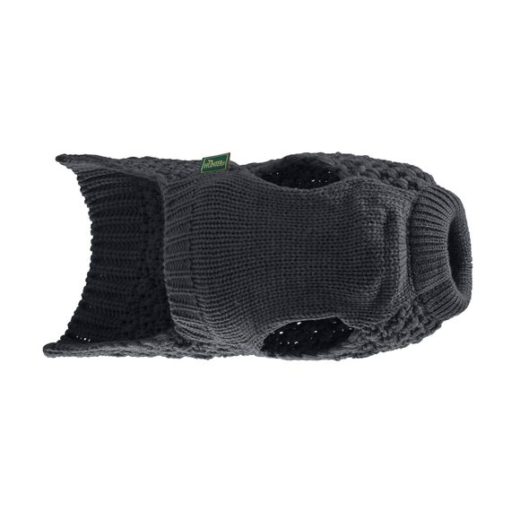 HUNTER Hundepullover MALMÖ, Farbe: anthrazit, klassisches Zopfstrick-Muster, wärmend & bequem, elastisch für optimalen Sitz, reflektierend für mehr Sichtbarkeit, waschbar bei 30°C, Größe: 25
