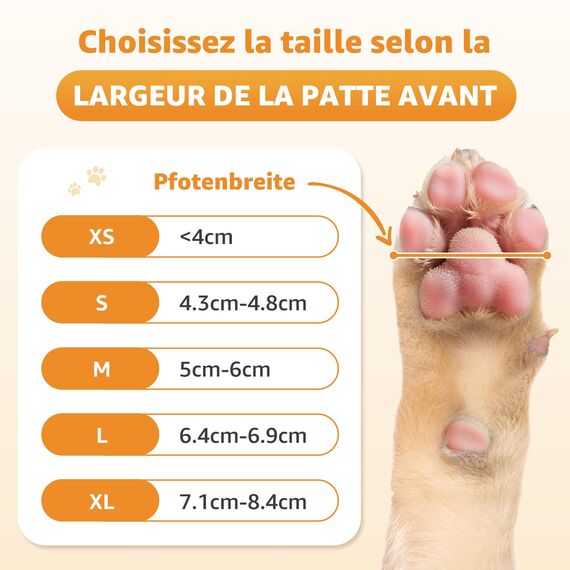 PICK FOR LIFE 2 Paar Anti-Rutsch-Hundesocken, Weiche Socken für den Pfotenschutz von Hunden mit verstellbarem Klettverschluss für den Innen