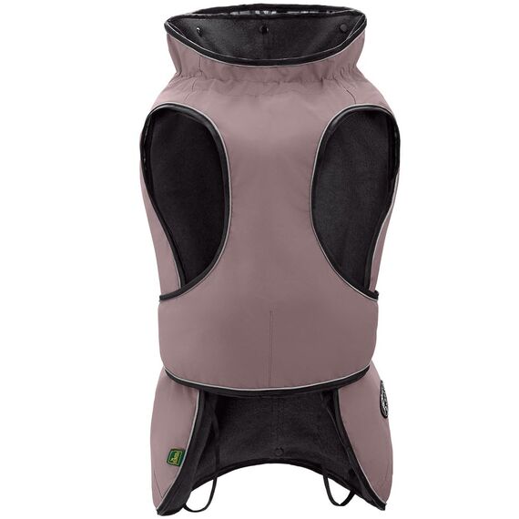 Hunter Hundemantel Uppsala, Farbe: Altrosa, 2in1 Design mit herausknüpfbarem Innenfutter, wasserabweisend, reflektierende Paspeln, geschlossene Bauchseite, optimaler Sitz, Größe: 27,5