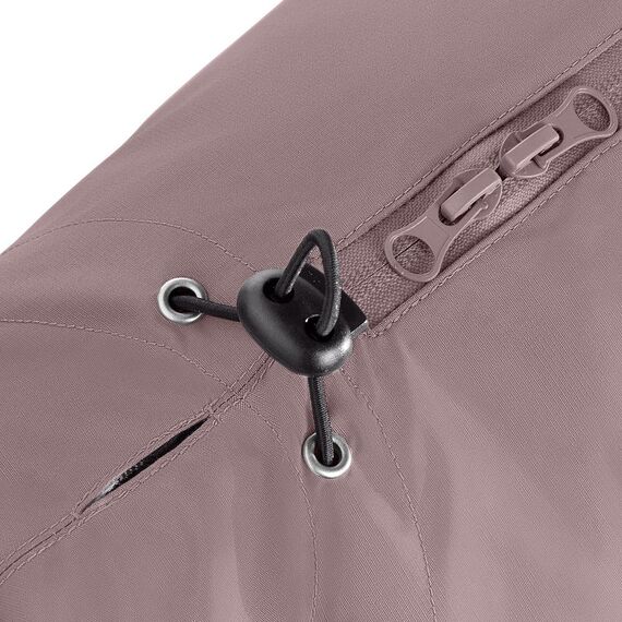 Hunter Hundemantel Uppsala, Farbe: Altrosa, 2in1 Design mit herausknüpfbarem Innenfutter, wasserabweisend, reflektierende Paspeln, geschlossene Bauchseite, optimaler Sitz, Größe: 55