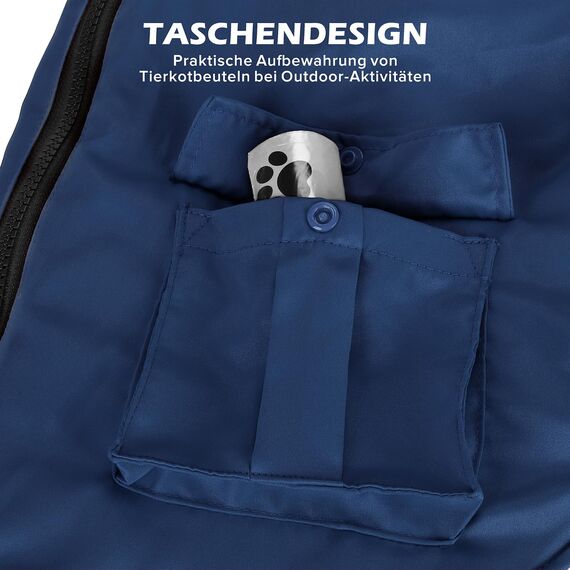 Woiil Hundemantel Hundejacke Wintermantel für Grosse Hunde, Hundemantel Winter mit Geschirr, Hunde Wintermantel Ärmellose Baumwolle Gepolsterte Weste Wasserdicht Warme Reflektierend, Navyblau 3XL