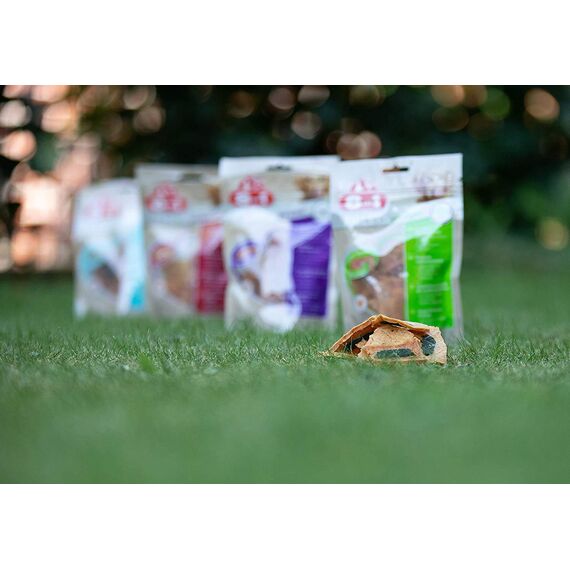 8in1 Fillets Pro Dental Hunde-Snack mit Hähnchen, funktionale Leckerlis für Hunde, unterstützt einen frischen Atem, 80 g Beutel (Packung mit 4)