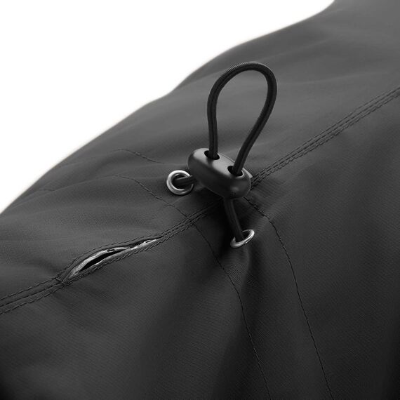 HUNTER Hundemantel UPPSALA 55, Farbe: schwarz, 2in1 Design mit herausknüpfbarem Innenfutter, wasserabweisend, reflektierende Paspeln, geschlossene Bauchseite, optimaler Sitz, Größe: 55
