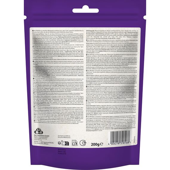 8in1 Pro Fillets Active - Hunde-Snack mit Hähnchen, funktionale Leckerlis für ausgewachsene Hunde, mit Chondroitin und Glucosamin für gesunde Knochen und Gelenke, 200g Beutel