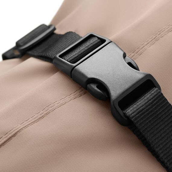 HUNTER Hundemantel UPPSALA 35, Farbe: taupe, 2in1 Design mit herausknüpfbarem Innenfutter, wasserabweisend, reflektierende Paspeln, geschlossene Bauchseite, optimaler Sitz, Größe: 35