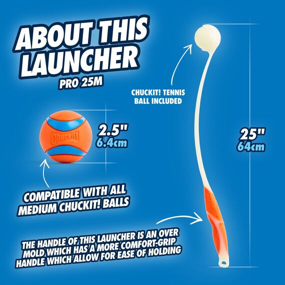Chuckit! CH31318 Pro Max Glow Launcher 25M inkl. Max Glow Ball