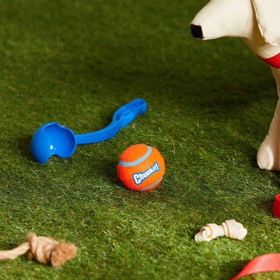 Chuckit – 12M Sportwerfer – Ballwerfer für Hunde – Ergonomischer Gummigriff – Weiche und robuste Kunststoffwerfer – Kompatibel mit Ball Medium – 12" Länge