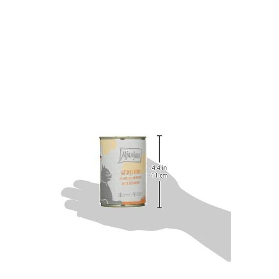 MjAMjAM - Premium Nassfutter für Katzen - saftiges Huhn an leckeren Möhrchen, 6er Pack (6 x 400 g), getreidefrei mit extra viel Fleisch