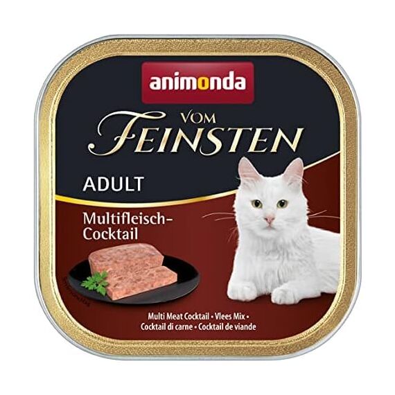 animonda Vom Feinsten Adult Vielfalt (32 x 100 g), Nassfutter für ausgewachsene Katzen, Katzenfutter ohne Getreide und Zucker, mit 100 % frischen, fleischlichen Zutaten