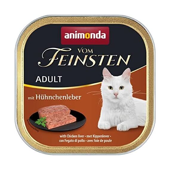 animonda Vom Feinsten Adult Vielfalt (32 x 100 g), Nassfutter für ausgewachsene Katzen, Katzenfutter ohne Getreide und Zucker, mit 100 % frischen, fleischlichen Zutaten