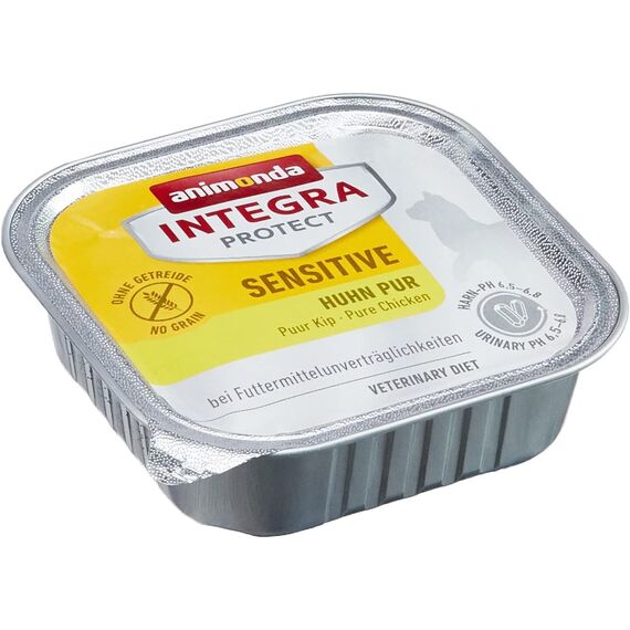 animonda INTEGRA PROTECT Sensitive Huhn Pur (16 x 100 g), Katzen Diätfutter bei Futtermittelallergie, sensitives Katzenfutter für allergische Katzen, Katzennassfutter ohne Getreide