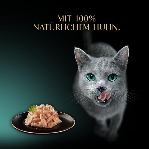 SHEBA Filets Adult Katzenfutter in Sauce mit Huhn 16 x 60g Schale