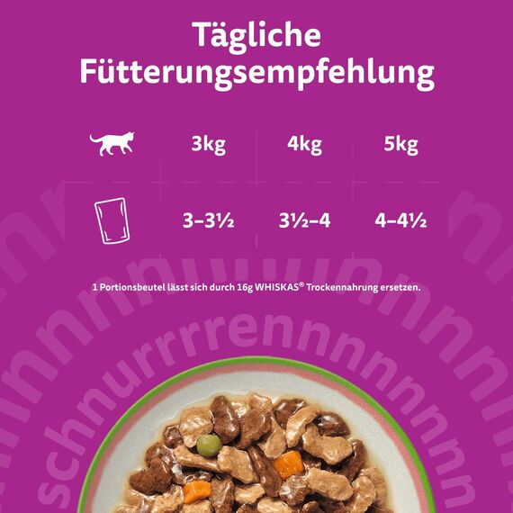 WHISKAS TASTY MIX Nassfutter in Sauce für Katzen 40 x 85g Chef’s Choice