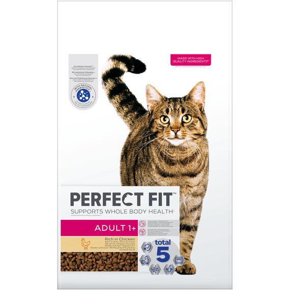 PERFECT FIT Adult Trockenfutter für erwachsene Katzen ab 1 Jahr - Huhn, 7 kg (1 Beutel)