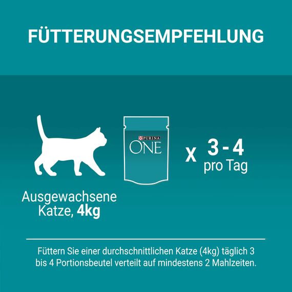 PURINA ONE Katzennassfutter, hochwertige Katzennahrung, reich an Vitaminen und Mineralstoffen, 24er Pack (24 x 85 g Beutel)