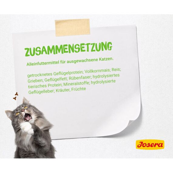 JOSERA SensiCat (1 x 10 kg) | Adult | Premium Trockenfutter für ausgewachsene empfindliche Katzen | Geflügel & Reis | extra verträgliche Rezeptur | weizenfrei | Katzenfutter | 1er Pack